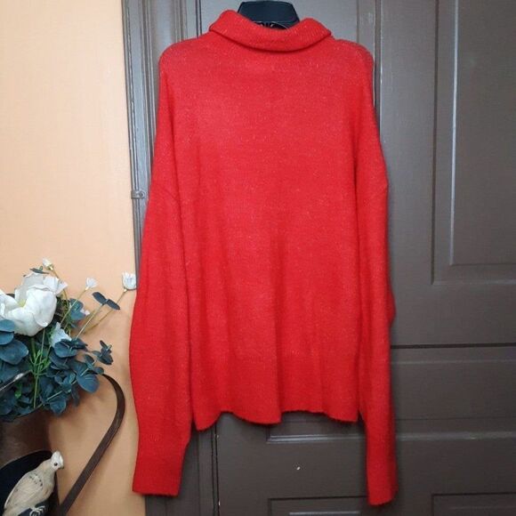 H&M Women's Size M Red Turtleneck Sweater - Picture 3 of 12